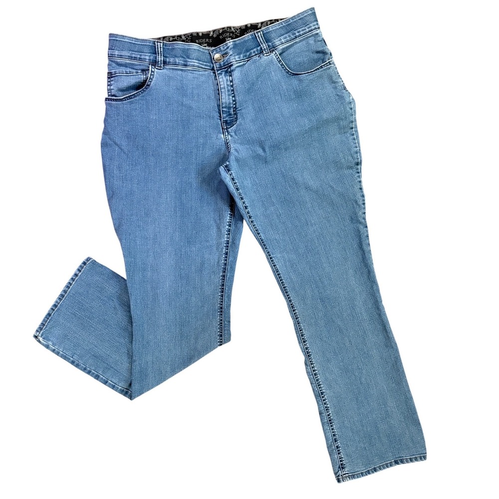 Riders by Lee Women's 16W Mid Rise Bootcut Jeans Light Wash Stretch